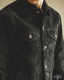 Iron Heart IHJ-155-BLK Horsehide Suede Modified Type III Jacket - Black