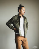 Iron Heart IHJ-165-ODG - 6.2oz Serge Drizzler Jacket - Olive Drab Green