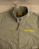 Iron Heart IHJ-165-ODG - 6.2oz Serge Drizzler Jacket - Olive Drab Green