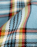 Iron Heart IHSH-442-SAX - 9oz Selvedge Flannel Check Work Shirt - Sax Blue