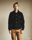 Iron Heart IHJ-86-BLK - 14oz Selvedge Denim Modified Type III Jacket - Black/Black
