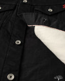 Iron Heart IHJ-86-BLK - 14oz Selvedge Denim Modified Type III Jacket - Black/Black