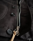 Iron Heart IHM-35-BLK - Whipcord N1 Deck Jacket - Black / Black