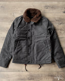 Iron Heart IHM-37-BLK - Oiled Whipcord N1 Deck Jacket - Black