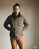 Iron Heart IHM-37-GRN - Oiled Whipcord N1 Deck Jacket - Army Green