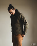 Iron Heart IHM-37-GRN - Oiled Whipcord N1 Deck Jacket - Army Green