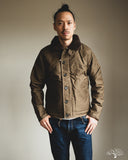 Iron Heart IHM-37-ODG - Oiled Whipcord N1 Deck Jacket - Olive