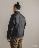 Iron Heart IHM-45-BLK - Oiled Whipcord A2 Deck Jacket - Black