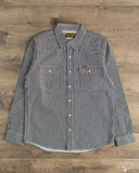 Iron Heart IHSH-07-IND - Indigo Hickory Stripe Western Shirt