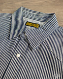 Iron Heart IHSH-07-IND - Indigo Hickory Stripe Western Shirt
