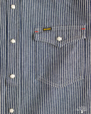 Iron Heart IHSH-07-IND - Indigo Hickory Stripe Western Shirt