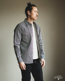Iron Heart IHSH-07-IND - Indigo Hickory Stripe Western Shirt