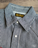 Iron Heart IHSH-07-IND - Indigo Hickory Stripe Western Shirt