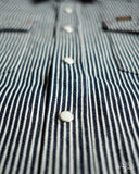 Iron Heart IHSH-07-IND - Indigo Hickory Stripe Western Shirt