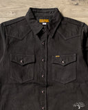 Iron Heart IHSH-218-BLK - 12oz Black Selvedge Denim Western "Johnny Cash III" Shirt