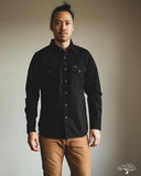 Iron Heart IHSH-218-BLK - 12oz Black Selvedge Denim Western "Johnny Cash III" Shirt