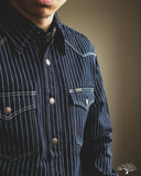 Iron Heart IHSH-227-IND - 12oz Wabash CPO Shirt - Indigo