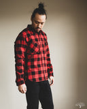 Iron Heart IHSH-244-RED Ultra Heavy Flannel Work Shirt - Red/Black