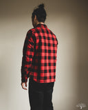 Iron Heart IHSH-244-RED Ultra Heavy Flannel Work Shirt - Red/Black