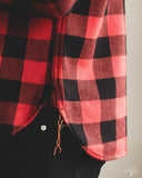 Iron Heart IHSH-244-RED Ultra Heavy Flannel Work Shirt - Red/Black