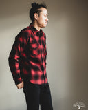Iron Heart IHSH-264-RED - UHF Ombré Check Western Shirt - Red/Black