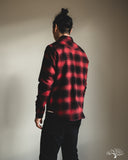 Iron Heart IHSH-264-RED - UHF Ombré Check Western Shirt - Red/Black