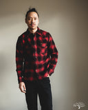Iron Heart IHSH-264-RED - UHF Ombré Check Western Shirt - Red/Black