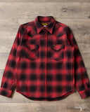 Iron Heart IHSH-264-RED - UHF Ombré Check Western Shirt - Red/Black