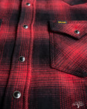 Iron Heart IHSH-264-RED - UHF Ombré Check Western Shirt - Red/Black