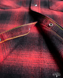 Iron Heart IHSH-264-RED - UHF Ombré Check Western Shirt - Red/Black