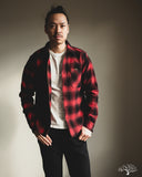 Iron Heart IHSH-265-RED - UHF Ombré Check Work Shirt - Red/Black
