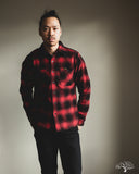 Iron Heart IHSH-265-RED - UHF Ombré Check Work Shirt - Red/Black