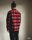 Iron Heart IHSH-265-RED - UHF Ombré Check Work Shirt - Red/Black