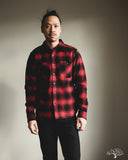 Iron Heart IHSH-265-RED - UHF Ombré Check Work Shirt - Red/Black