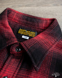 Iron Heart IHSH-265-RED - UHF Ombré Check Work Shirt - Red/Black