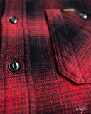 Iron Heart IHSH-265-RED - UHF Ombré Check Work Shirt - Red/Black