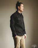 Iron Heart IHSH-266-BLK - 12oz Wabash Work Shirt - Black