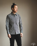 Iron Heart IHSH-274-IND - 12oz Hickory Stripe Work Shirt - Indigo