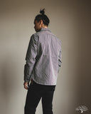 Iron Heart IHSH-274-IND - 12oz Hickory Stripe Work Shirt - Indigo