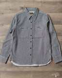 Iron Heart IHSH-274-IND - 12oz Hickory Stripe Work Shirt - Indigo