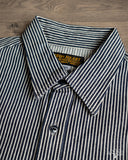 Iron Heart IHSH-274-IND - 12oz Hickory Stripe Work Shirt - Indigo