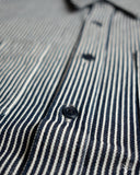 Iron Heart IHSH-274-IND - 12oz Hickory Stripe Work Shirt - Indigo