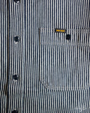 Iron Heart IHSH-274-IND - 12oz Hickory Stripe Work Shirt - Indigo
