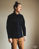 Iron Heart IHSH-295-IB - 14oz Selvedge Denim Western Shirt - Indigo/Black