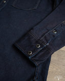 Iron Heart IHSH-295-IB - 14oz Selvedge Denim Western Shirt - Indigo/Black