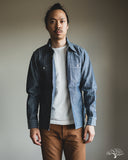 Iron Heart IHSH-308-IND - 12oz Herringbone Work Shirt - Indigo