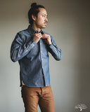 Iron Heart IHSH-308-IND - 12oz Herringbone Work Shirt - Indigo