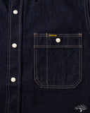 Iron Heart IHSH-326-IND - 12oz Selvedge Denim Snap Work Shirt - Indigo