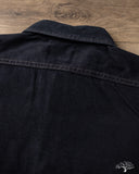 Iron Heart IHSH-326-OD - 12oz Selvedge Denim Snap Work Shirt - Indigo Overdyed Black