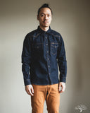 Iron Heart IHSH-33-IND - 12oz Selvedge Denim Western Shirt - Indigo